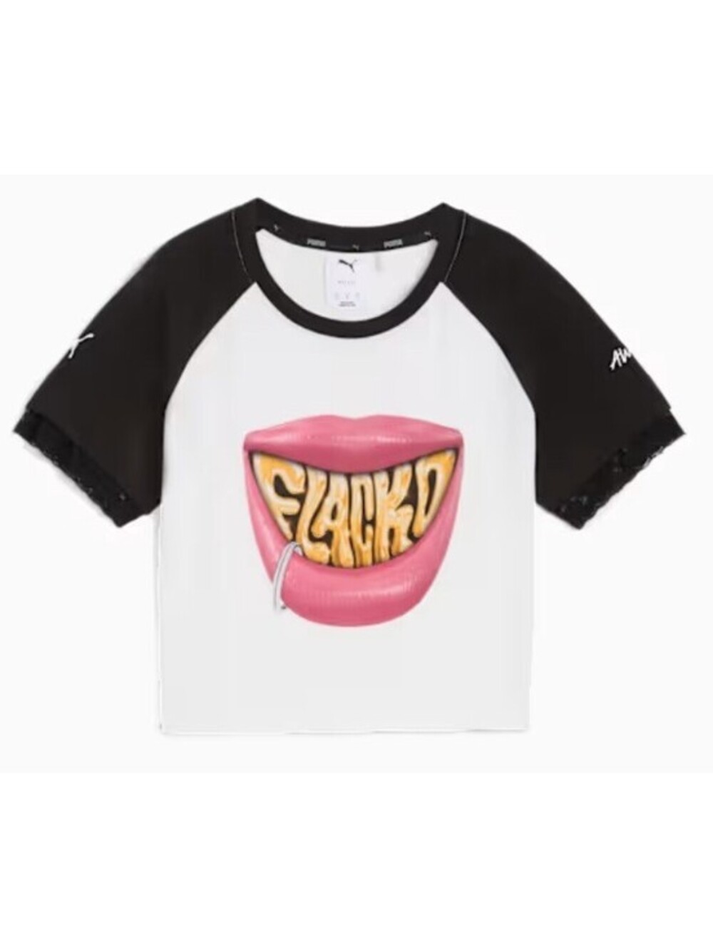 PUMA X A$AP ROCKY Flacko Smile ASAP  Baby Tee T-Shirt RARE! Women's XL